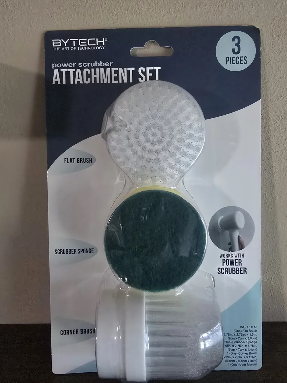 Bytech Pink Power Scrubber with Attachment Set